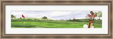 Framed Golf Days panel I Print