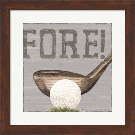 Framed Golf Days neutral V-Fore! Print