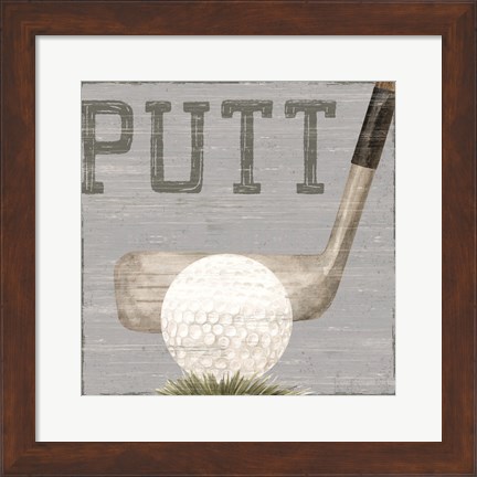 Framed Golf Days neutral VI-Putt Print