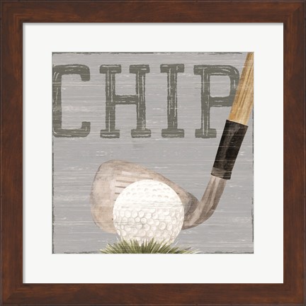 Framed Golf Days neutral VII-Chip Print