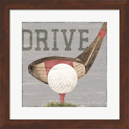 Framed Golf Days neutral VIII-Drive Print