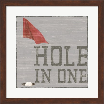 Framed Golf Days neutral IX-Hole in One Print