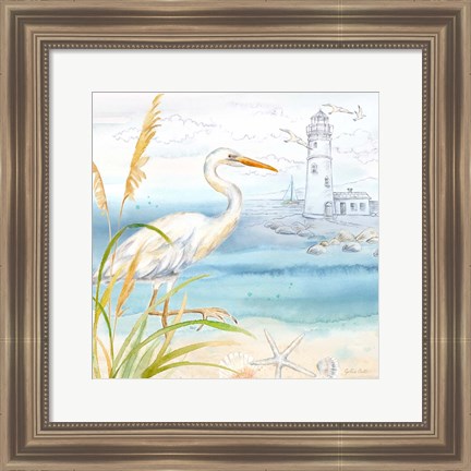 Framed By the Seashore II Print