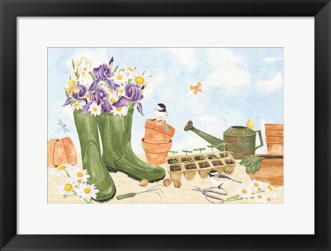 Framed In My Garden III Print