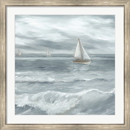 Framed Three Sailboats Print