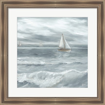 Framed Three Sailboats Print