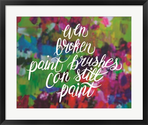 Framed Broken Paintbrushes Print