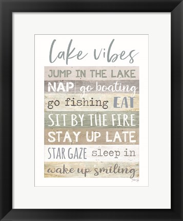 Framed Lake Vibes Print