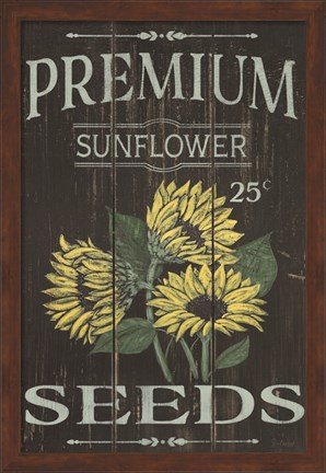 Framed Sunflower Seeds Print