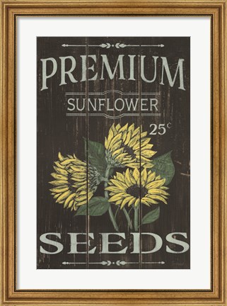 Framed Sunflower Seeds Print