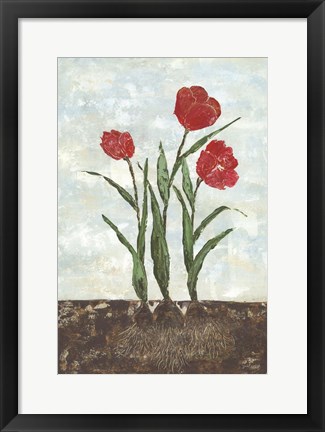 Framed Red Tulips Print