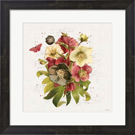 Framed Vintage Petals VII Print