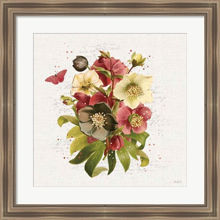 Framed Vintage Petals VII Print