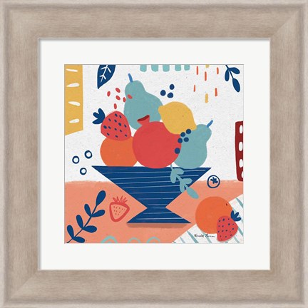 Framed Fruit Still Life II Print