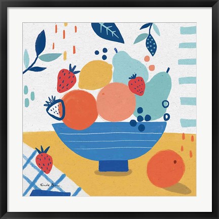 Framed Fruit Still Life I Print