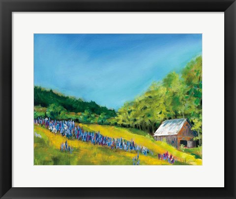 Framed Field of Lupine Print