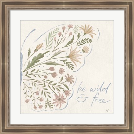 Framed Wildflower Vibes VII Neutral Print