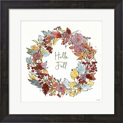 Framed Country Harvest VII Hello Print