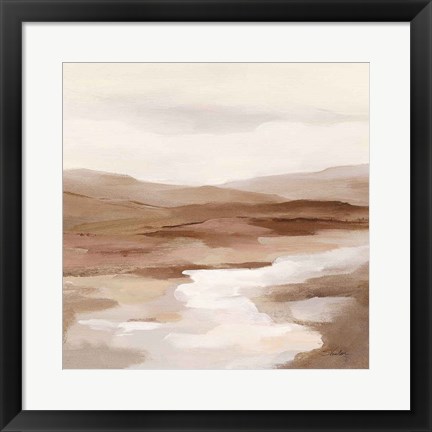 Framed Cinnamon Riverbank I Light Print