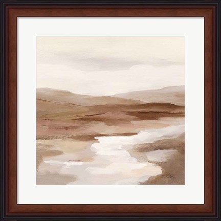 Framed Cinnamon Riverbank I Light Print