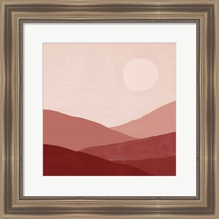 Framed Warm Desert Landscape I Print