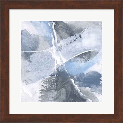 Framed White Line Blues III Print