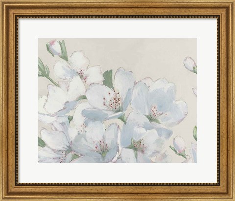 Framed Spring Apple Blossoms Neutral Print