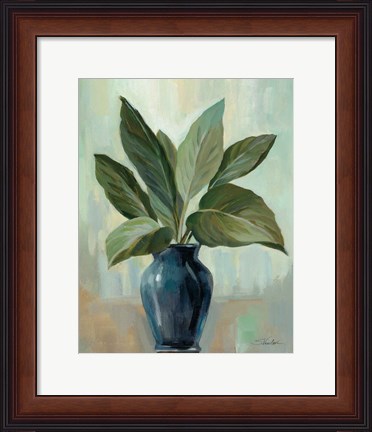 Framed Mint and Blue Still Life Print