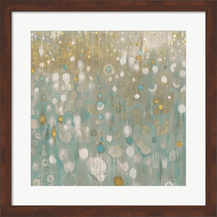 Framed Rain Abstract II Neutral Print