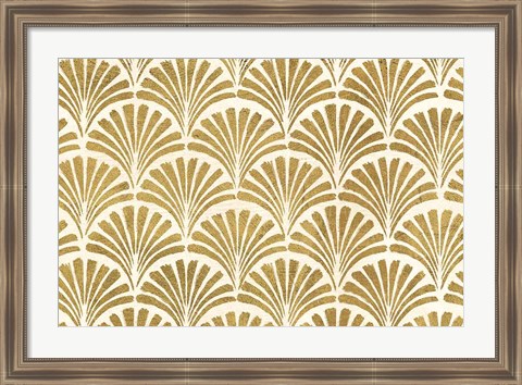 Framed Winged Study Pattern VIII Gold Crop Print