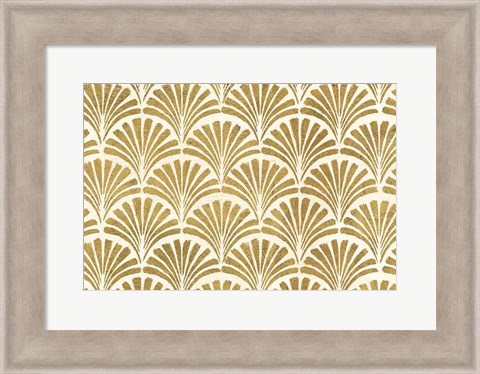 Framed Winged Study Pattern VIII Gold Crop Print