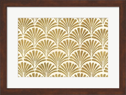 Framed Winged Study Pattern VIII Gold Crop Print