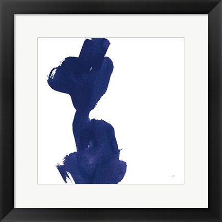 Framed Swash I Indigo Print