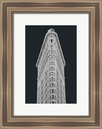 Framed Flatiron Building on Black Print
