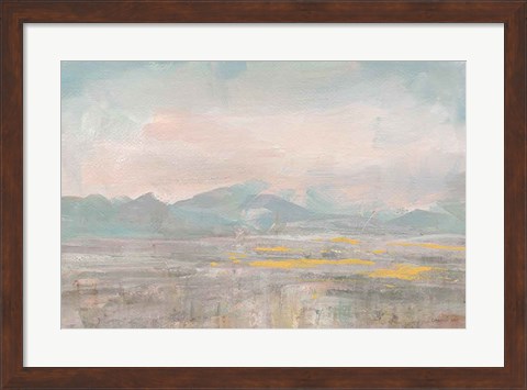 Framed Distant Mountains Crop Print