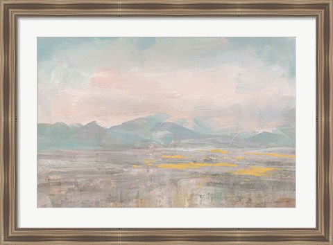 Framed Distant Mountains Crop Print