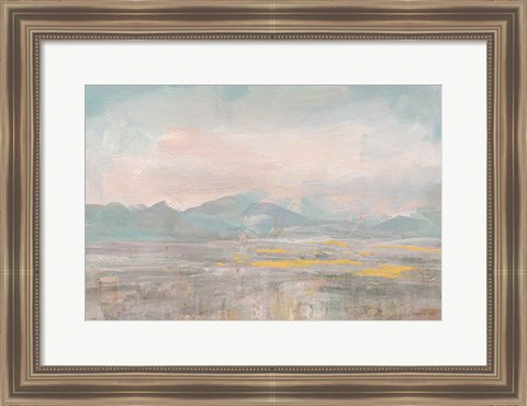 Framed Distant Mountains Crop Print
