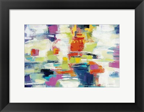 Framed Island Town Bright Print