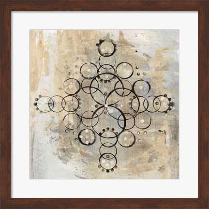 Framed Neutral Mandala II Crop Print