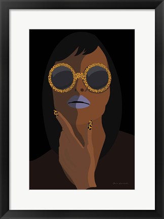 Framed Accessorize II Peri Lips Print