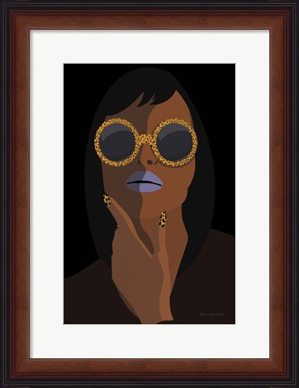 Framed Accessorize II Peri Lips Print