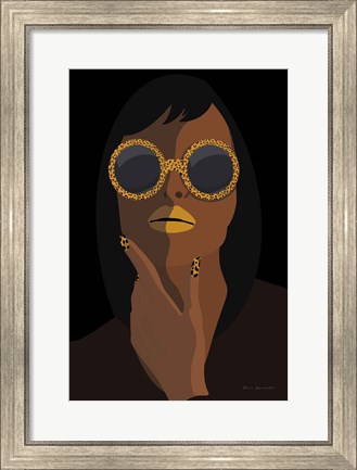 Framed Accessorize II Yellow Lips Print