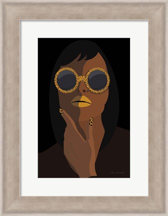 Framed Accessorize II Yellow Lips Print