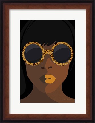 Framed Accessorize I Yellow Lips Print