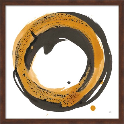 Framed Amber Enso IV Print