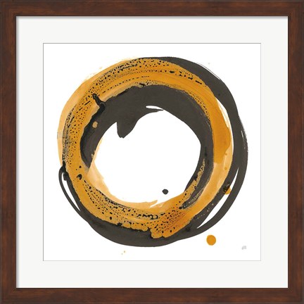 Framed Amber Enso IV Print