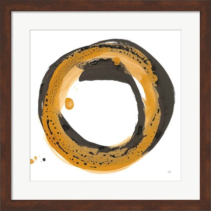 Framed Amber Enso III Print