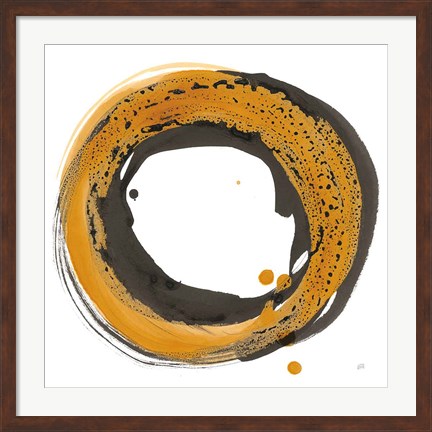 Framed Amber Enso I Print