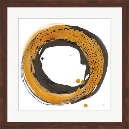 Framed Amber Enso I Print