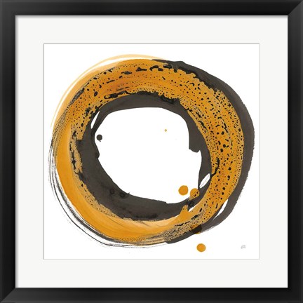 Framed Amber Enso I Print